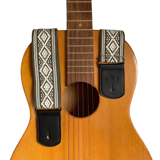 Gitarrengurt Handgemacht Bunt Vintage Vegan Ethno Handmade Kaktusleder Grün Mexiko